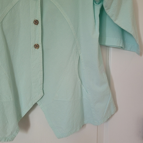 Ezze Wear Button Down Cotton Top | size SMALL - Picture 4 of 5